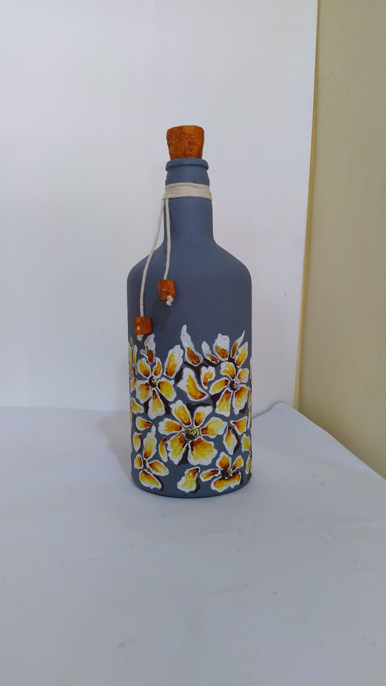 Charcoal Blossom Marigold Bottle