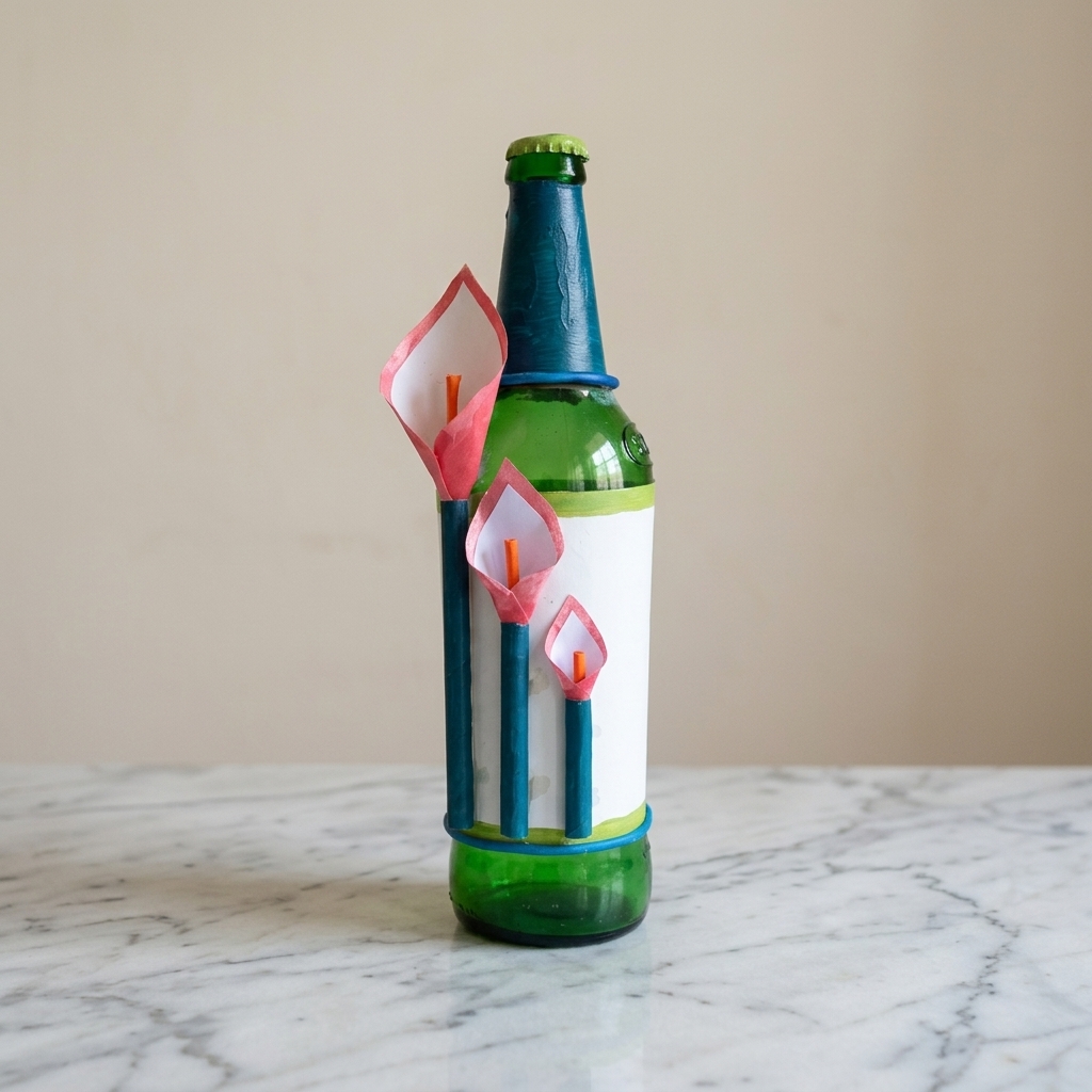 Calla Lily Paper Wrap Bottle